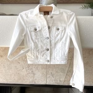 AE White Boyfriend Denim Jacket NWOT size S